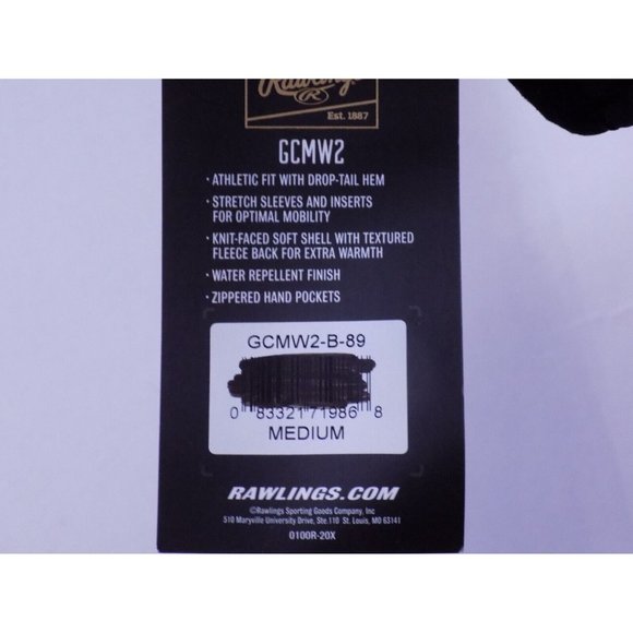 Seahawks Track Medium UNCW? Black Jacket Full Zipper Rawling Gold Collection NEW - Picture 4 of 6